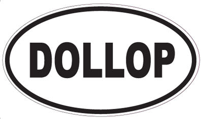 DOLLOP - Oval Sticker