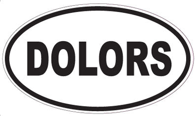 DOLORS - Oval Sticker