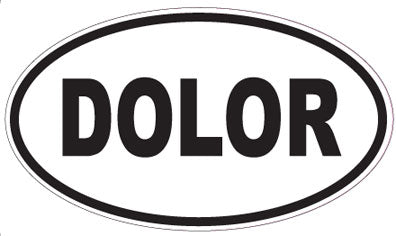 DOLOR - Oval Magnet