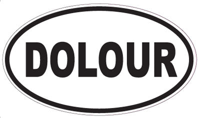 DOLOUR - Oval Sticker