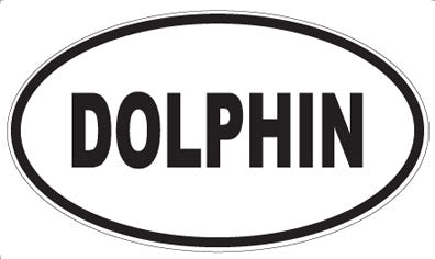 DOLPHIN - Oval Sticker