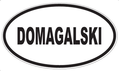 DOMAGALSKI - Oval Sticker