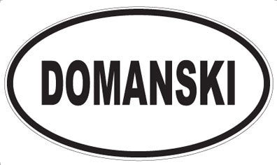 DOMANSKI - Oval Sticker