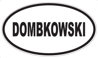 DOMBKOWSKI - Oval Sticker