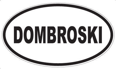 DOMBROSKI - Oval Sticker