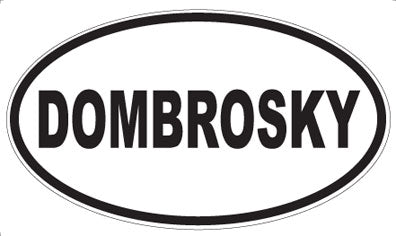DOMBROSKY - Oval Magnet