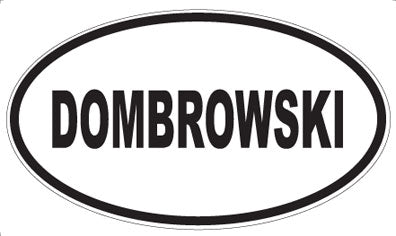 DOMBROWSKI - Oval Sticker