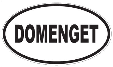 DOMENGET - Oval Sticker