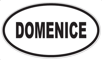 DOMENICE - Oval Sticker