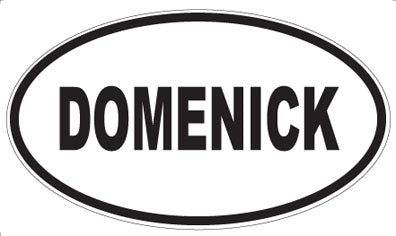 DOMENICK - Oval Sticker