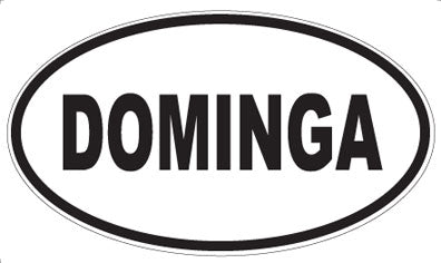 DOMINGA - Oval Sticker