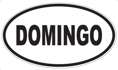 DOMINGO - Oval Magnet