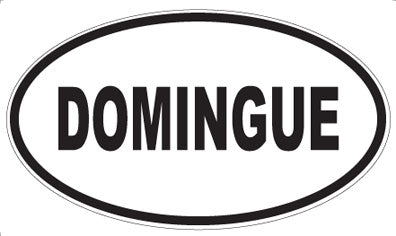 DOMINGUE - Oval Sticker