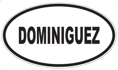 DOMINIGUEZ - Oval Sticker