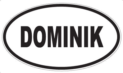 DOMINIK - Oval Sticker