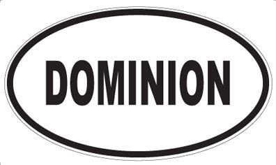 DOMINION - Oval Magnet