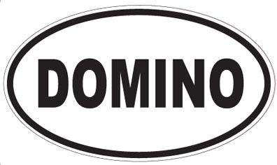 DOMINO - Oval Sticker