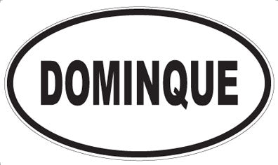 DOMINQUE - Oval Sticker