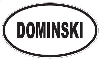 DOMINSKI - Oval Sticker