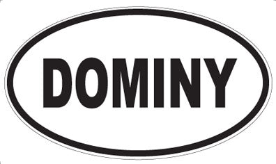DOMINY - Oval Sticker