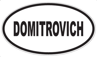 DOMITROVICH - Oval Sticker