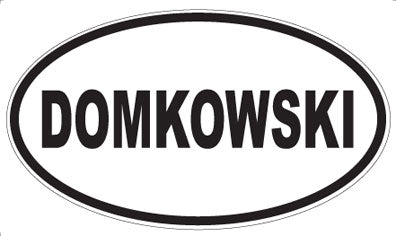 DOMKOWSKI - Oval Sticker