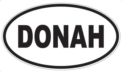 DONAH - Oval Sticker