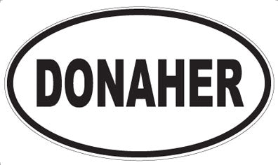 DONAHER - Oval Magnet