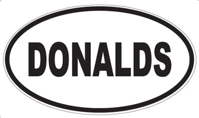 DONALDS - Oval Sticker
