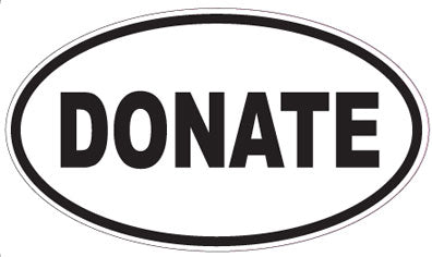 DONATE - Oval Sticker