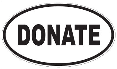 DONATE - Oval Magnet