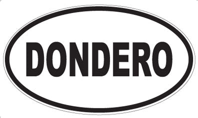 DONDERO - Oval Sticker