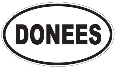 DONEES - Oval Sticker