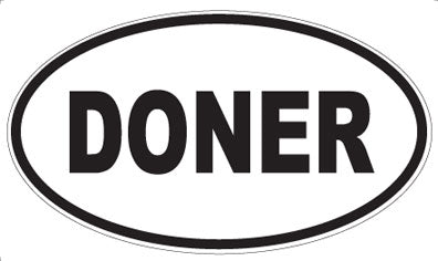 DONER - Oval Sticker