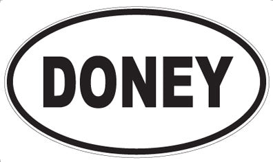 DONEY - Oval Sticker