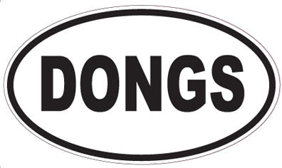 DONGS - Oval Sticker