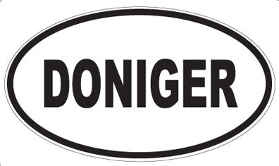 DONIGER - Oval Sticker