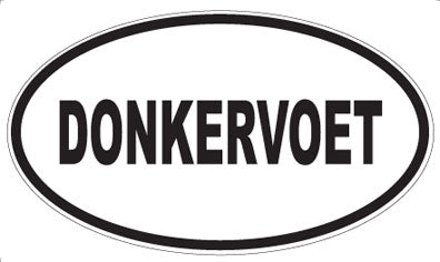 DONKERVOET - Oval Sticker