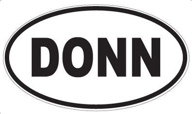DONN - Oval Sticker