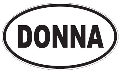 DONNA - Oval Sticker