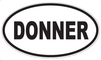 DONNER - Oval Sticker