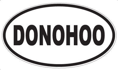 DONOHOO - Oval Sticker