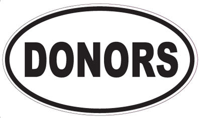 DONORS - Oval Sticker