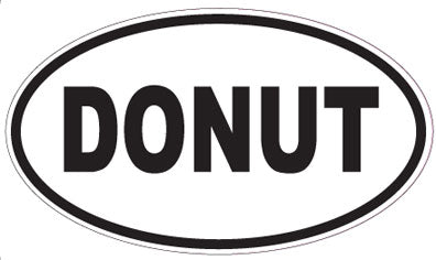 DONUT - Oval Sticker