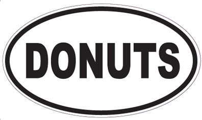 DONUTS - Oval Sticker