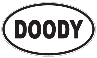 DOODY - Oval Sticker
