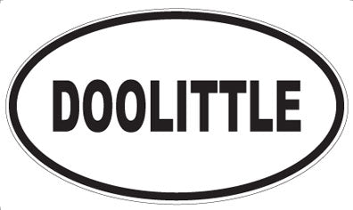 DOOLITTLE - Oval Sticker