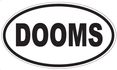 DOOMS - Oval Magnet
