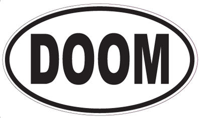 DOOM - Oval Sticker