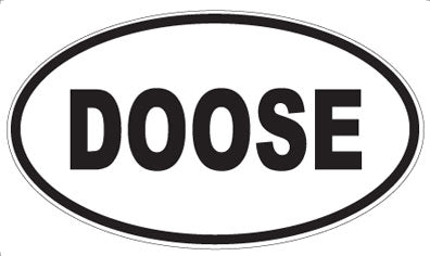DOOSE - Oval Sticker